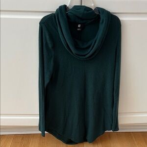 IZ BYER Emerald Green Cowl Neck Knit Sweater